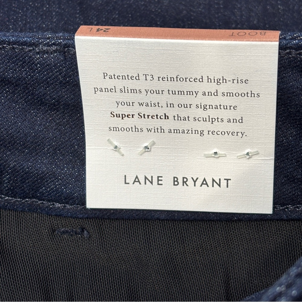 Lane Bryant Tighter Tummy Super Stretch Dark Wash Jeans - 24 LONG NWT - Picture 6 of 9